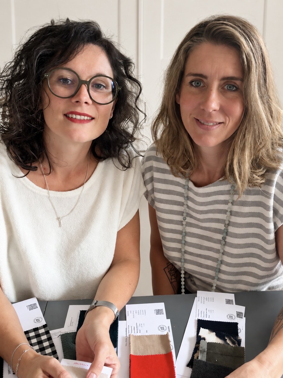 Colette Gavillet Nouis & Aude Hirt dans son atelier