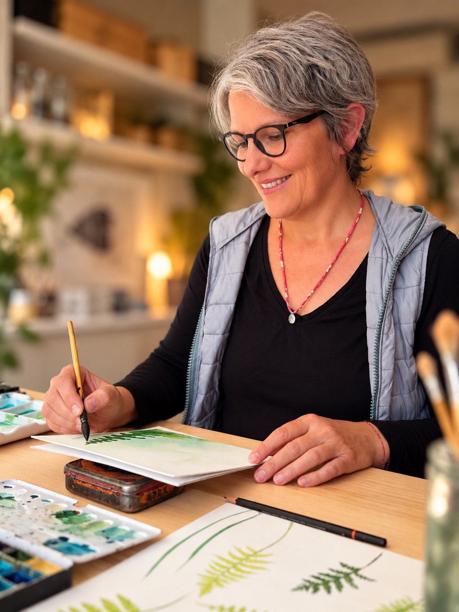 Esther Maurer dans son atelier