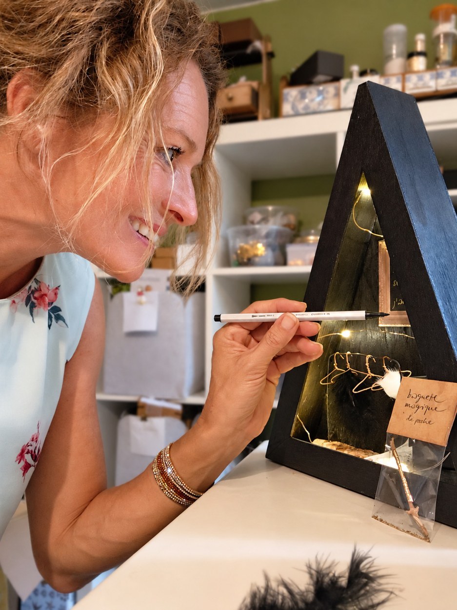 Inès Schaffer dans son atelier